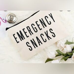 Canvas Material Bag With Emergency Snacks Print